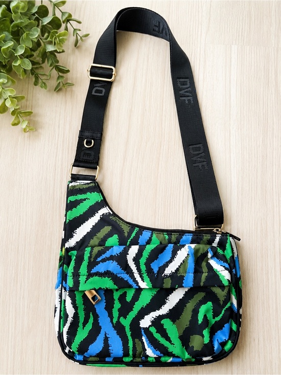 Diane Von Furstenberg Handbags - 💙 Crossbody DVF Blue, Green & Black Zebra-Print Purse Bag NWOT